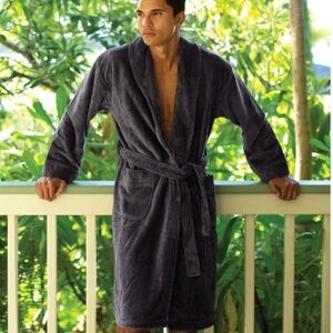 Plush Gray Bathrobe